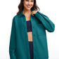 Cotton Fleece Lined Button Down Oversized Jackets
