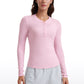 Ribbed Modal Henley Shirts Long Sleeves