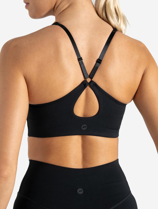 Allure Adjustable Sports Bra - Black