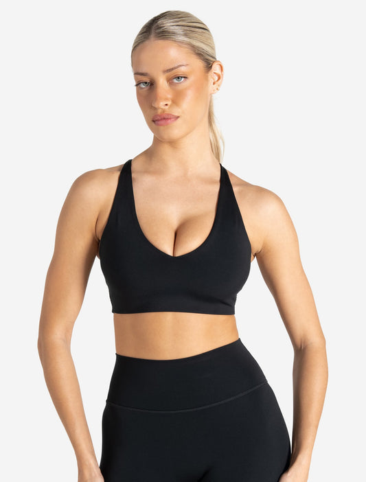 Allure Adjustable Sports Bra - Black