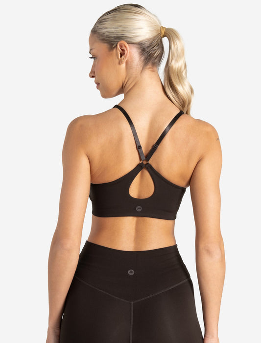 Allure Adjustable Sports Bra - Espresso