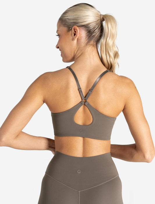 Allure Adjustable Sports Bra - Taupe