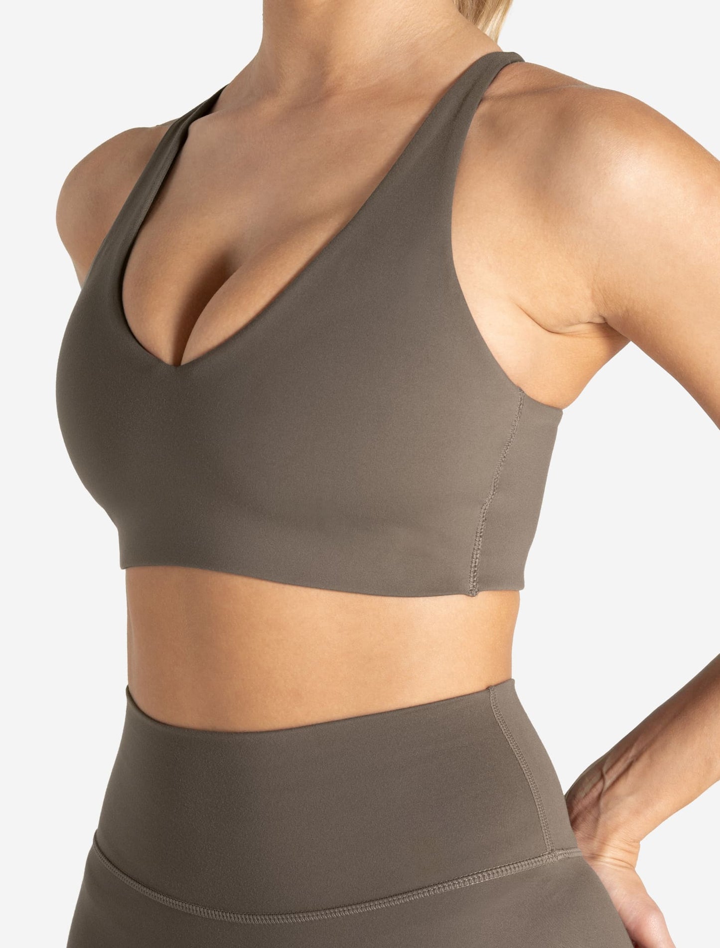 Allure Adjustable Sports Bra - Taupe