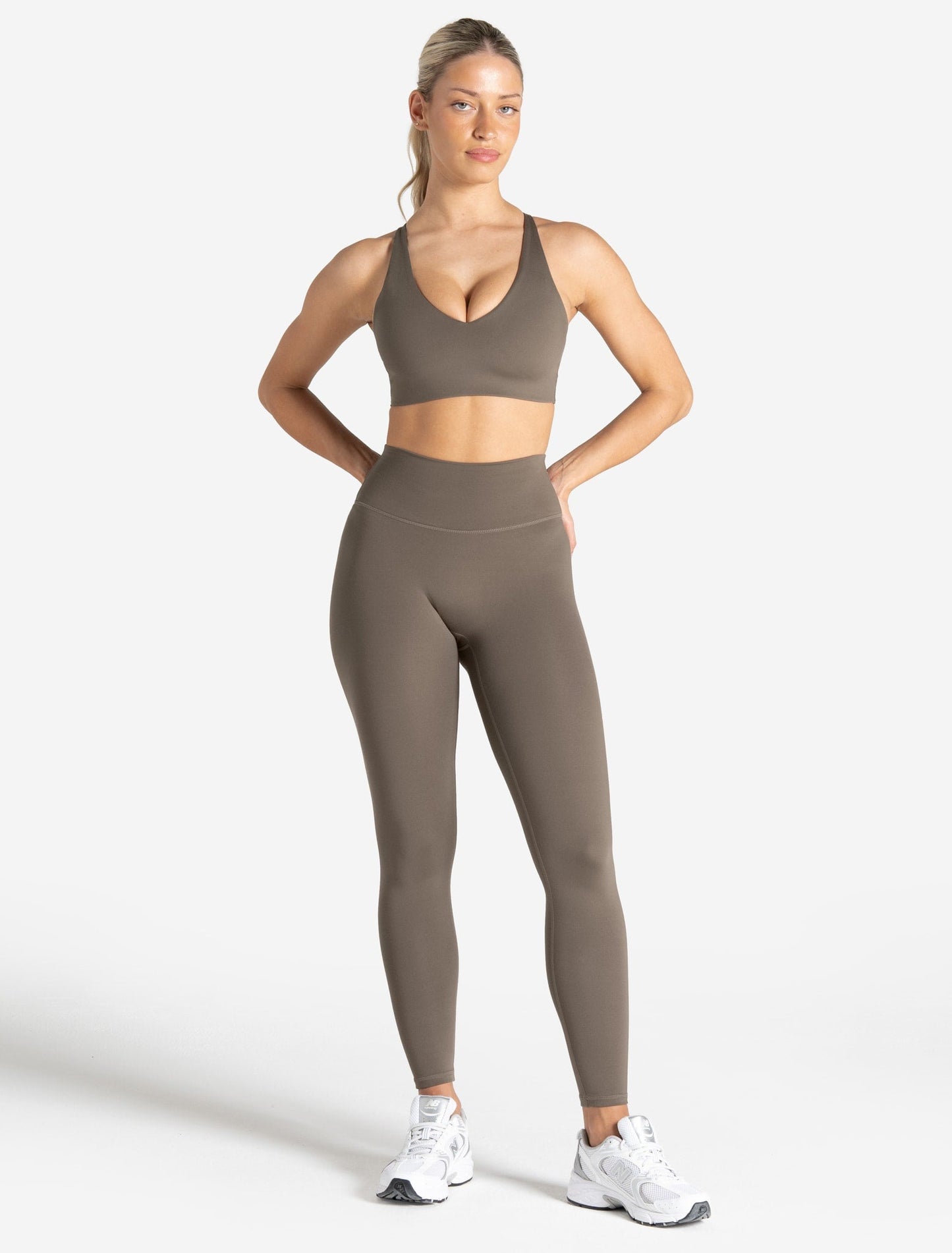 Allure Adjustable Sports Bra - Taupe
