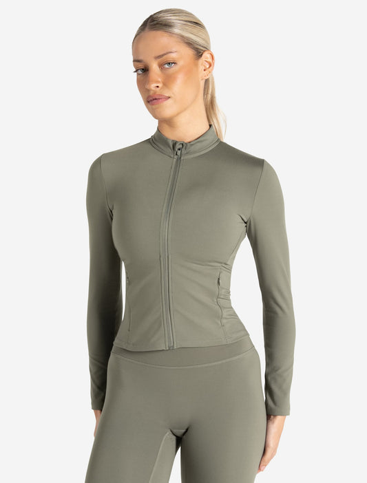 Allure Zip Jacket - Dusky Sage