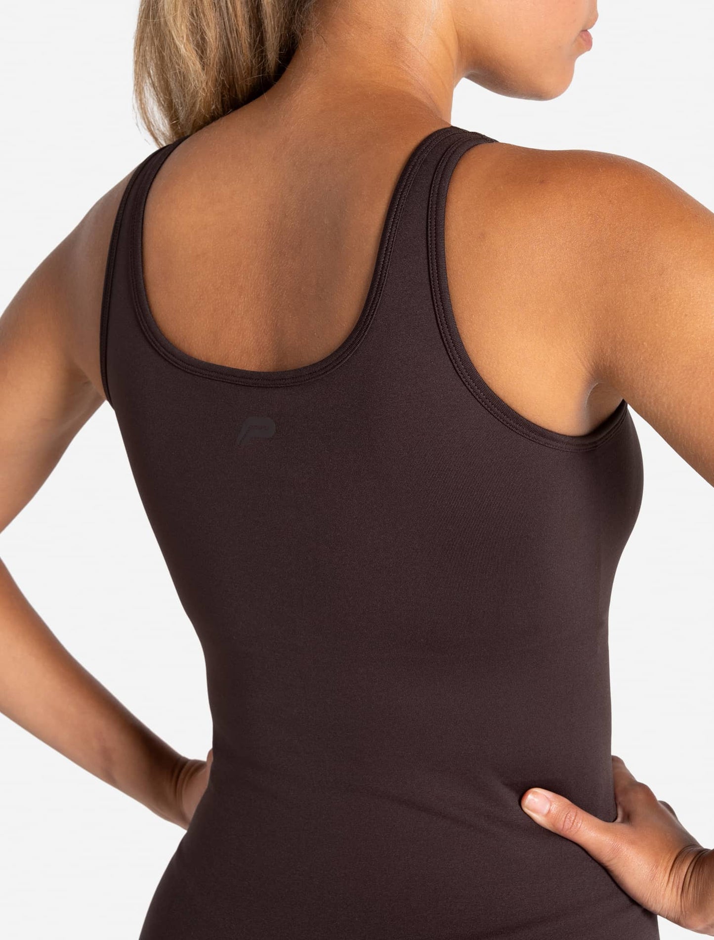 Sculpt Seamless Built-In Bra Vest - Espresso