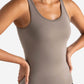 Sculpt Seamless Built-In Bra Vest - Taupe