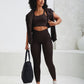 Sculpt Seamless Scrunch Leggings - Espresso
