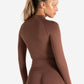 Sculpt Seamless Zip Jacket - Cocoa Brown