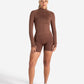 Sculpt Seamless Zip Jacket - Cocoa Brown